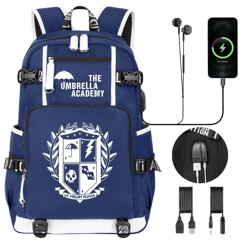 NEW The Umbrella Academy Teenage Girls Boys Backpack Students School Bags Children's Schoolbag Mochilas Usb Charging Bookbag