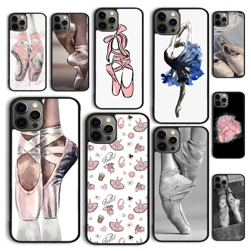 Ballet Ballerina Dance Shoes Phone Case Cover for iPhone 16 15 12 mini 11 13 14 Pro Max SE 2020 Apple 6S 7 8 Plus Coque