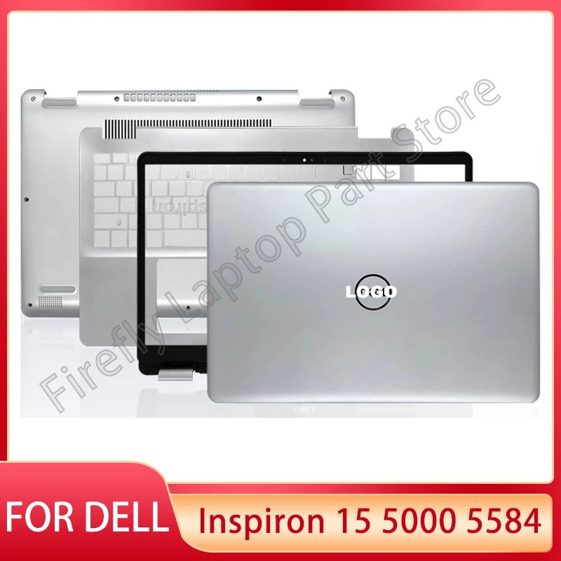 NEW For DELL Inspiron 15 5584 P85F P85F001 Laptop LCD Back Cover Front Bezel Palmrest Bottom Base Top Cover Hinges Housing