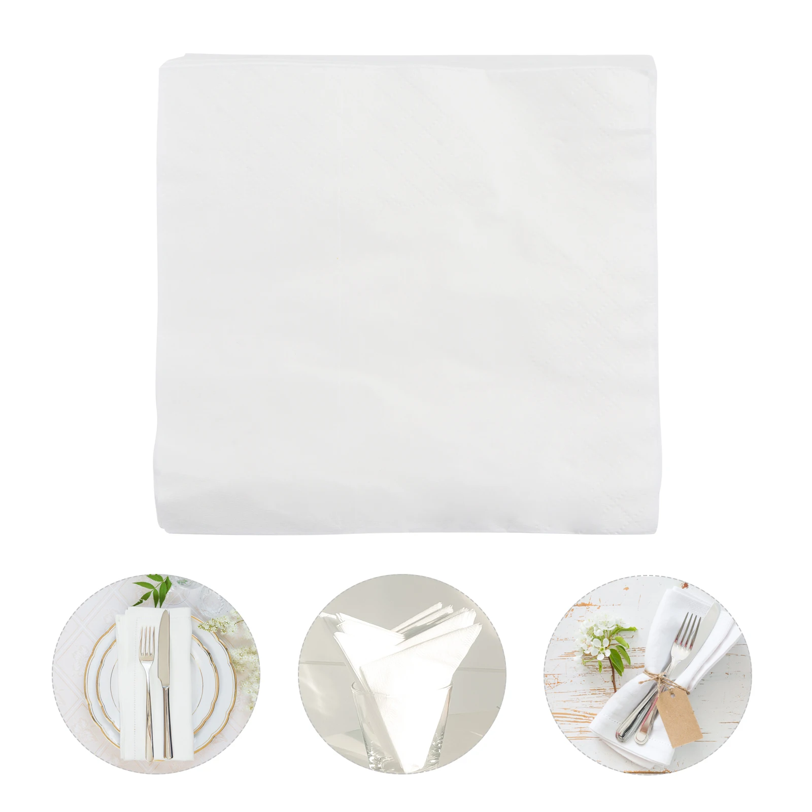 

100pcs 2-Ply Pastel Dinner Napkins Water Mark Protection Paper Beverage Lunch Napkin Serviettes Coin Embossed Design