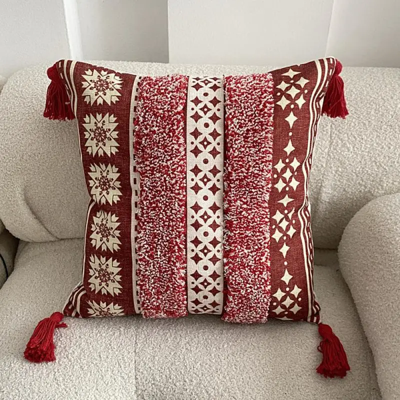 2 Stück Bohemian-Stil Ethno-Jacquard Kissenbezüge 45x45cm Sie können 2 Kissenbezüge auswählen oder sie zufällig erhalten. – Detail 17