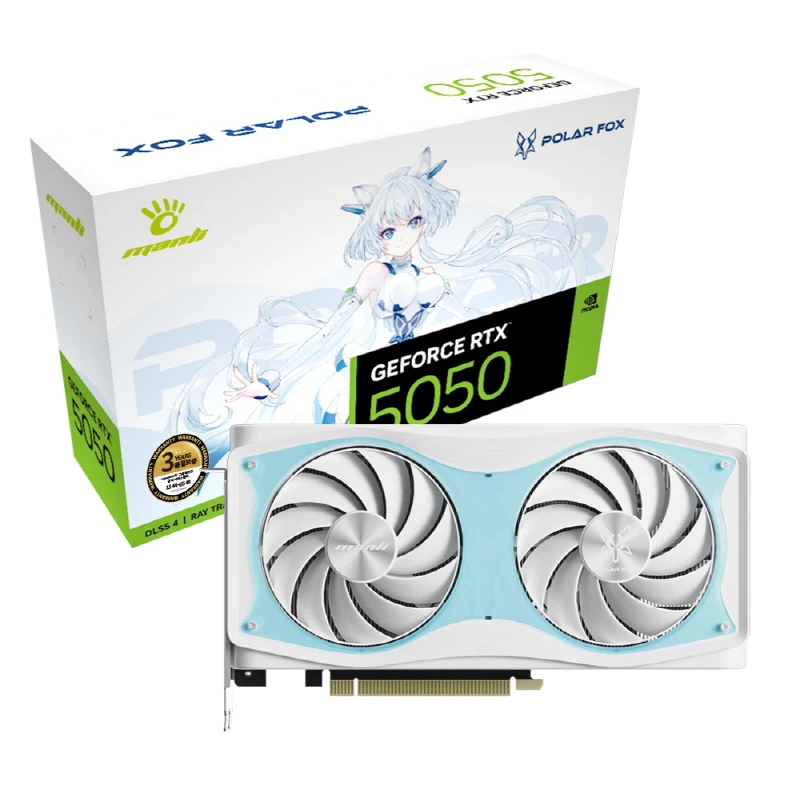 بطاقة رسومات Manli Geforce Rtx 5050 Polar Fox Oc D6 8Gb Intek & Company Vga