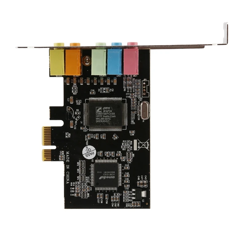 PCIe Sound Card PCI-E X1 CMI8738 Chip 32/64 Bit Sound Card Stereo 5.1 Channel Desktop Built-in Sound Card for PC