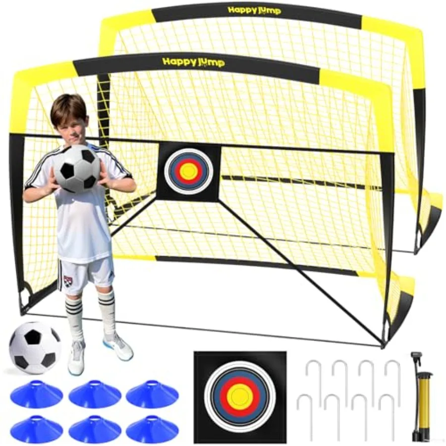 

7x5 FT Portable Soccer Goal for Youth Players Ages 6-14, Large-Frame Design Built for Long-Term Development, Easy Setup for Backyard, Park or School Training