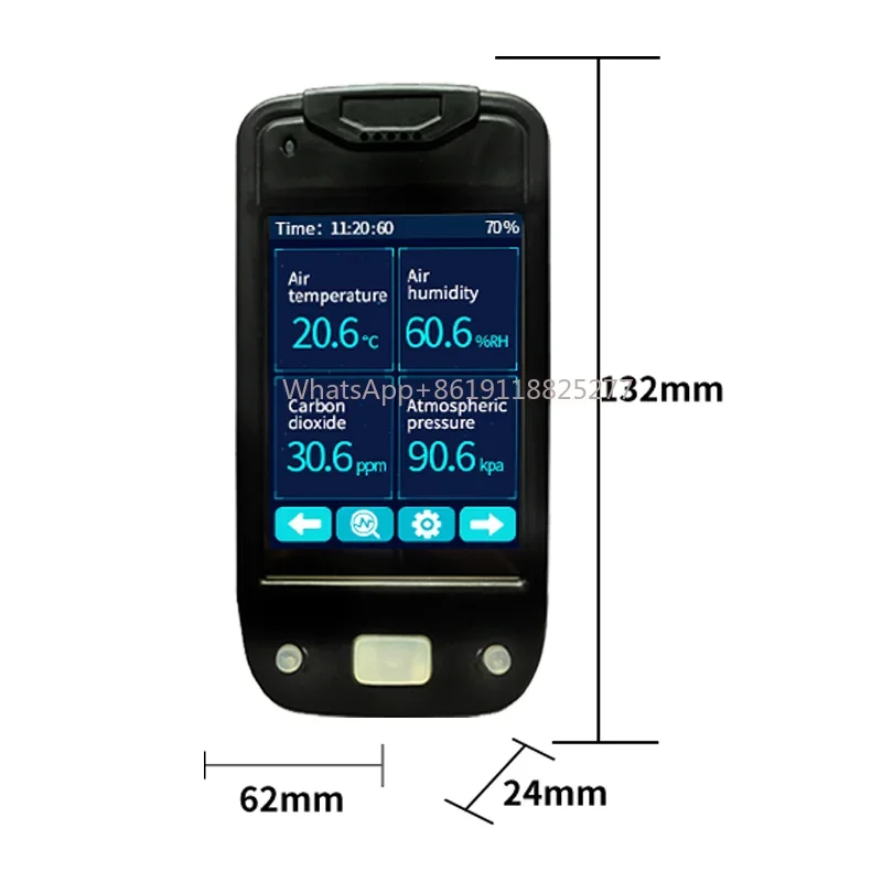 Détecteur de sol portable, analyseur de capteur de température d'humidité, terminal d'affichage de détermination, NPK, EC, 7 en 1