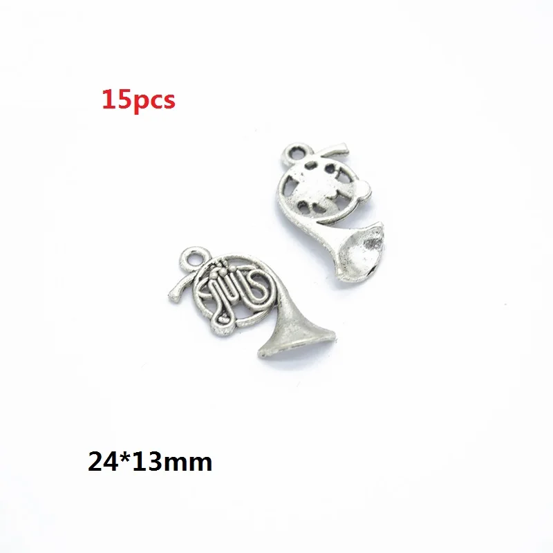 Zinc alloy 10-30pcs Multiple styles Antique Silver plated musical instrument Charms for bracelet necklace DIY jewelry Pendant