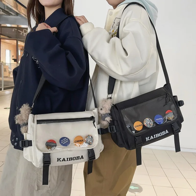 

Сумка-мессенджер из нейлона 2026 года, большая вместительная сумка через плечо для мужчин и женщин, модный рюкзак для колледжа и школы