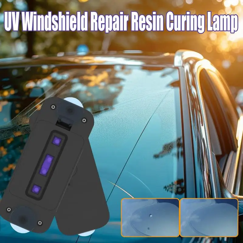 Windshield Repair UV Curing Light Repair Resin UV Curing Lamp for Windshield Portable Design Glass Repair Tools for RVs Trucks