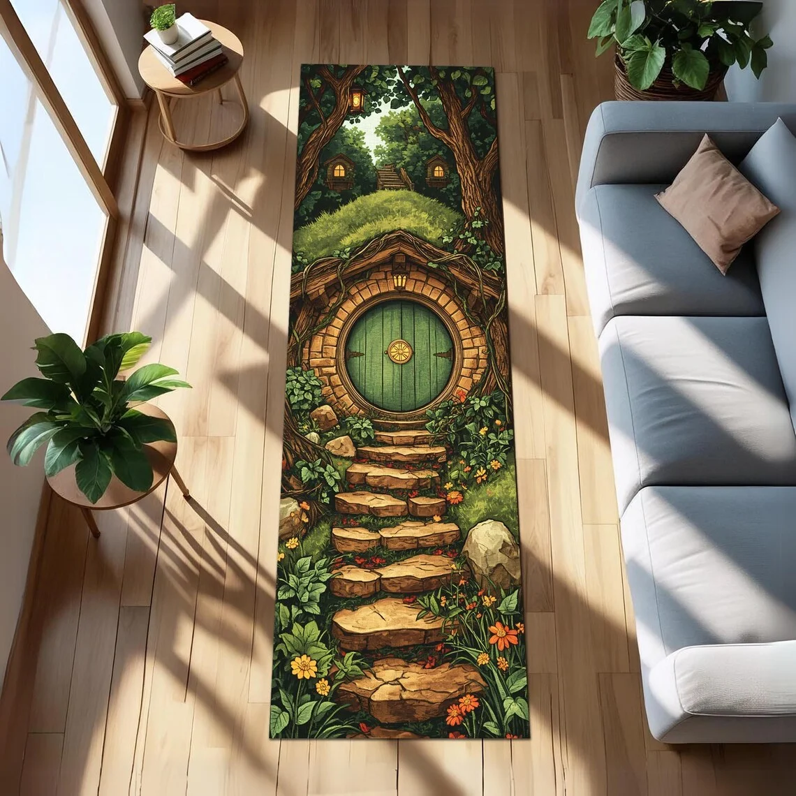 Dreamscape, Fantasy Scene Entrance Runner Rug Mats for Entryway Hallway , Bedroom Beside Runner Rug Sofa Bedside Non-slip Rug