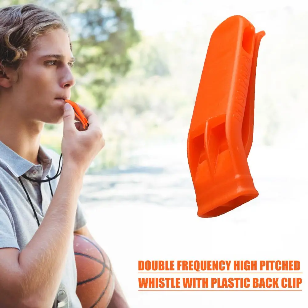 1/5/10pcs Safety Whistles Multifunction Sports Whistle Double Pipe Survival Loud Whistle Plastic for Camping Hiking