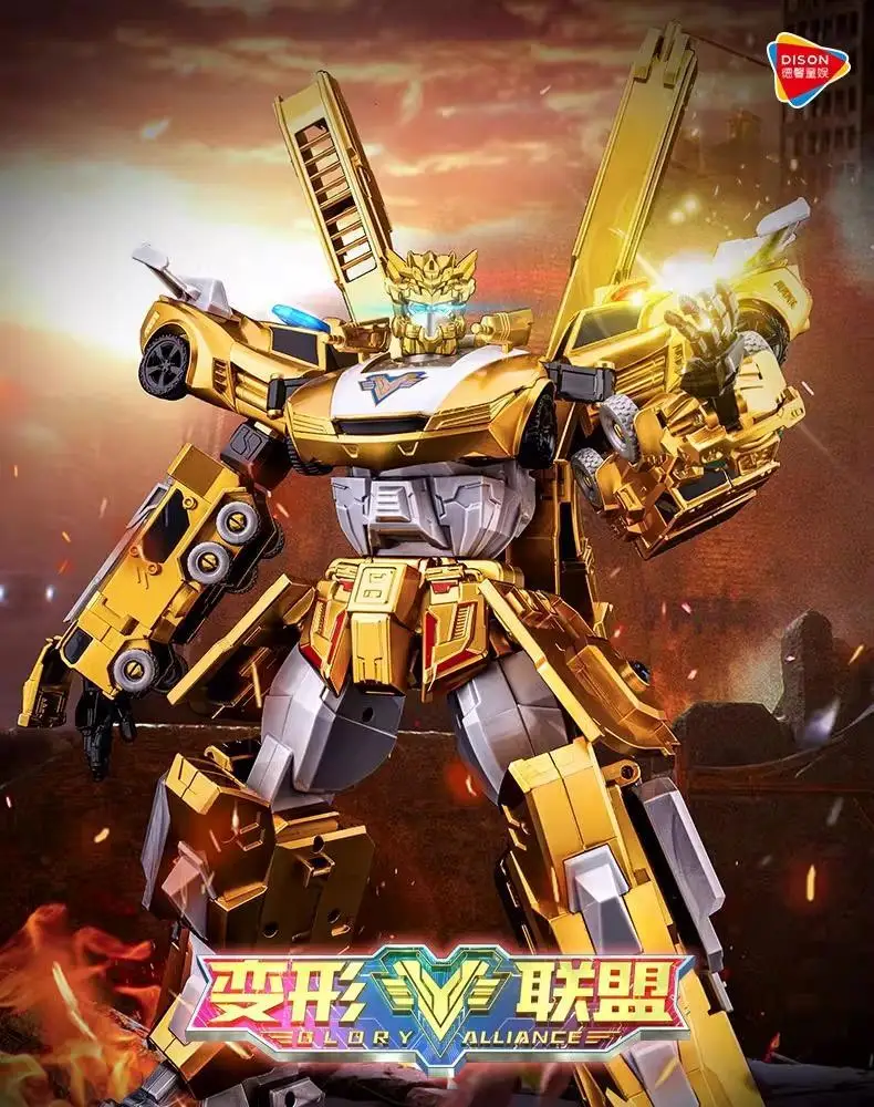 Super Transforming War God Golden Car Transformation Alliance Four-in-One Transforming Robot Mecha Children's Toy Boy Transforme