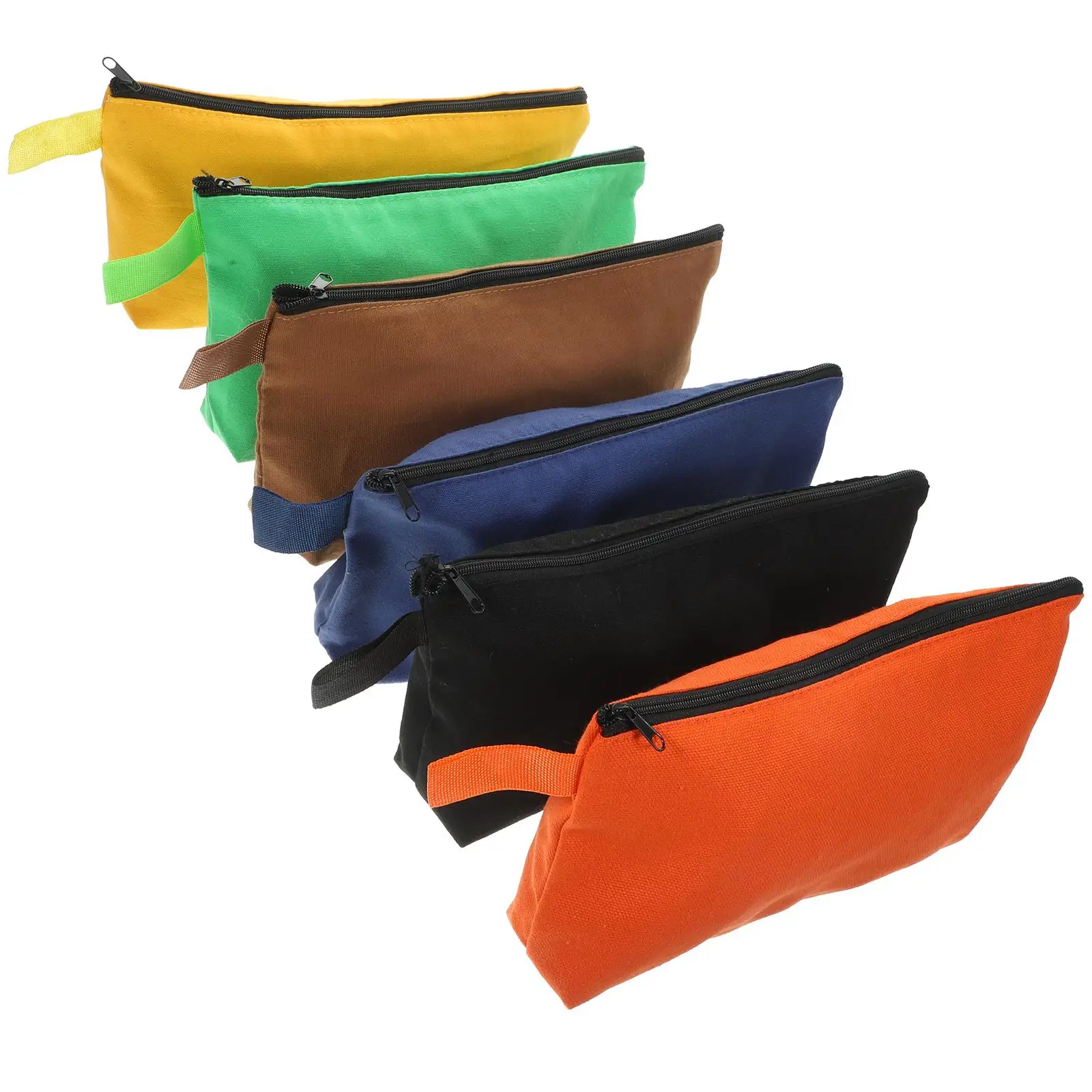

6 Pcs Tool Storage Bag Canvas Medium Bags Small Pouches Drawstring Toolkit Zipper Pouch Tool Bag Pouch Sturdy Durable Smooth