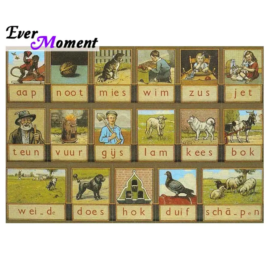 diamond painting leesplankje Reading board Aap noot mies diy 5d painting diamond kid full square stones picture gift ASF756