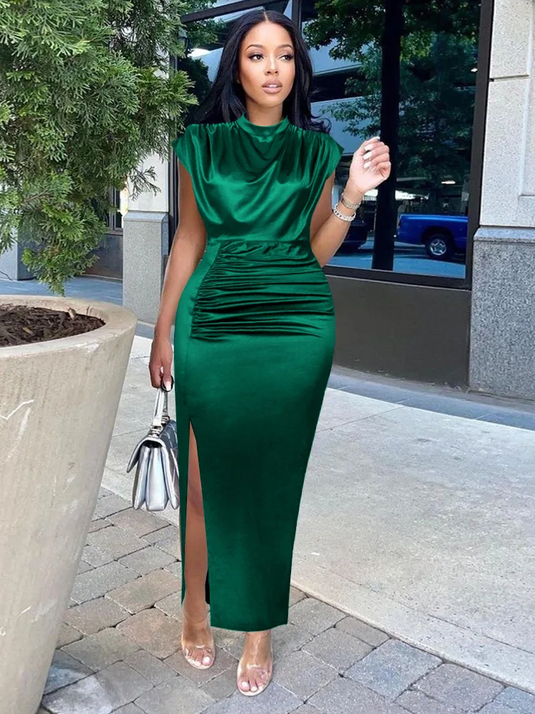 slim fit dress slacks Dark Green main image 1