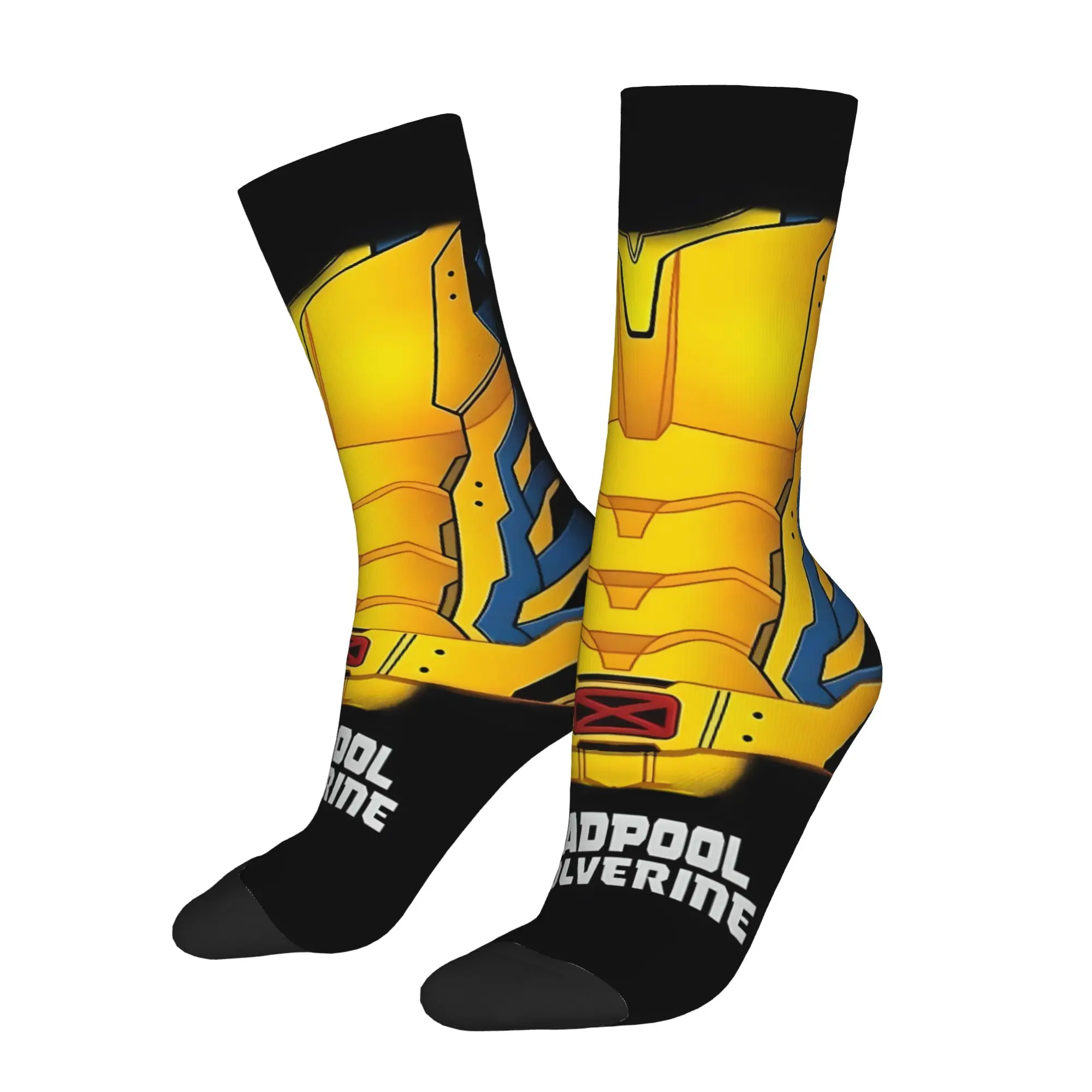 

1 Pair Hip Hop Retro Program Crazy Men's Sock Deadpool & Wolverine Harajuku Pattern Printed Funny Sock