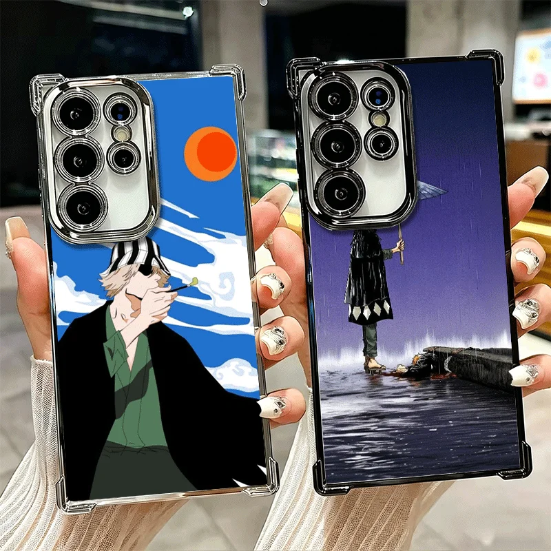 Bleach Kisuke Urahara Plating Phone Case For Samsung Galaxy S26 S25 Edge S24 S23 Ultra S22 S21 Plus S20 FE Anti-Fall Protection