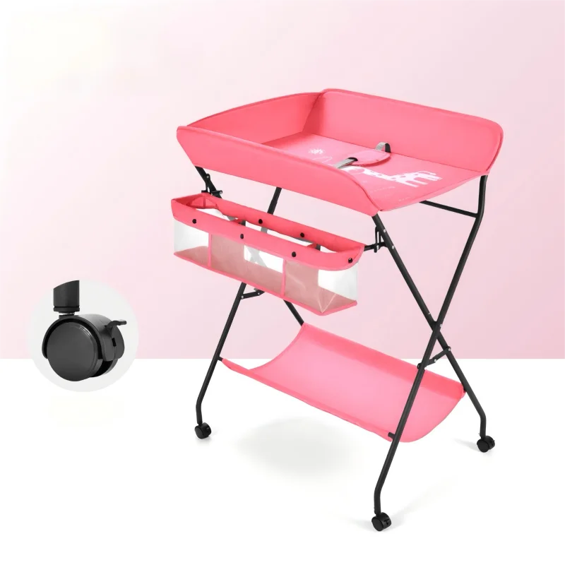 modern-folding-crib-with-3-speed-height-adjustment-360-degree-wheels-storage-basket-natural-linen-fabric-aluminum-alloy