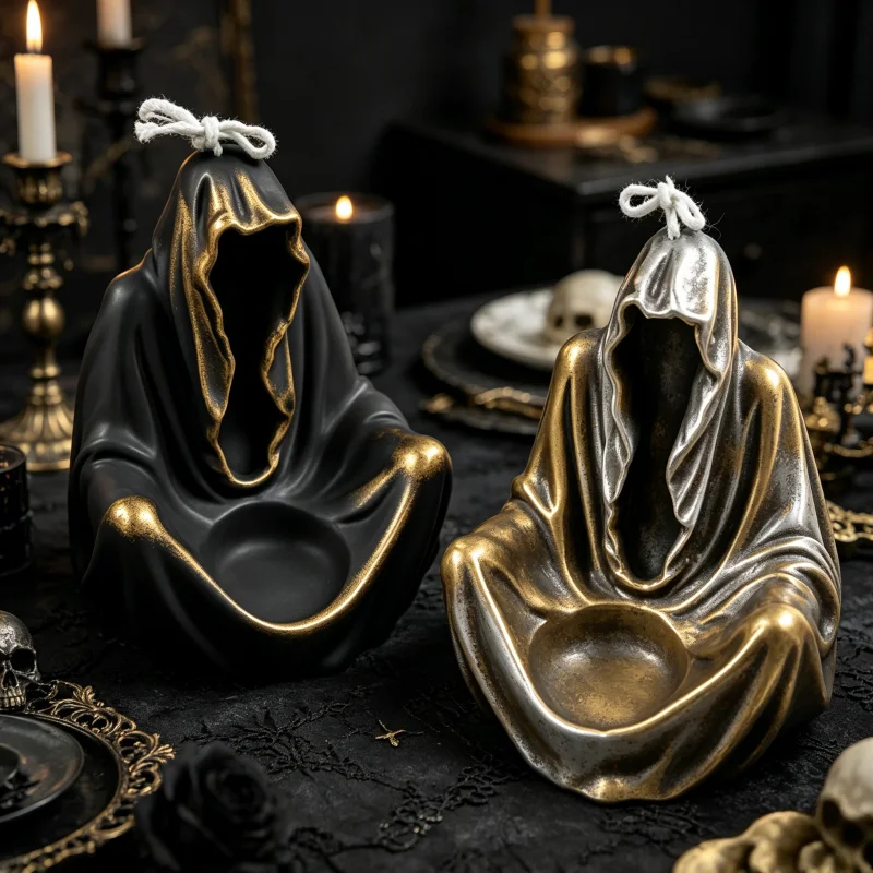3D Grim Reaper Silicone Candle - Resin Art Furniture ulasan dan harga