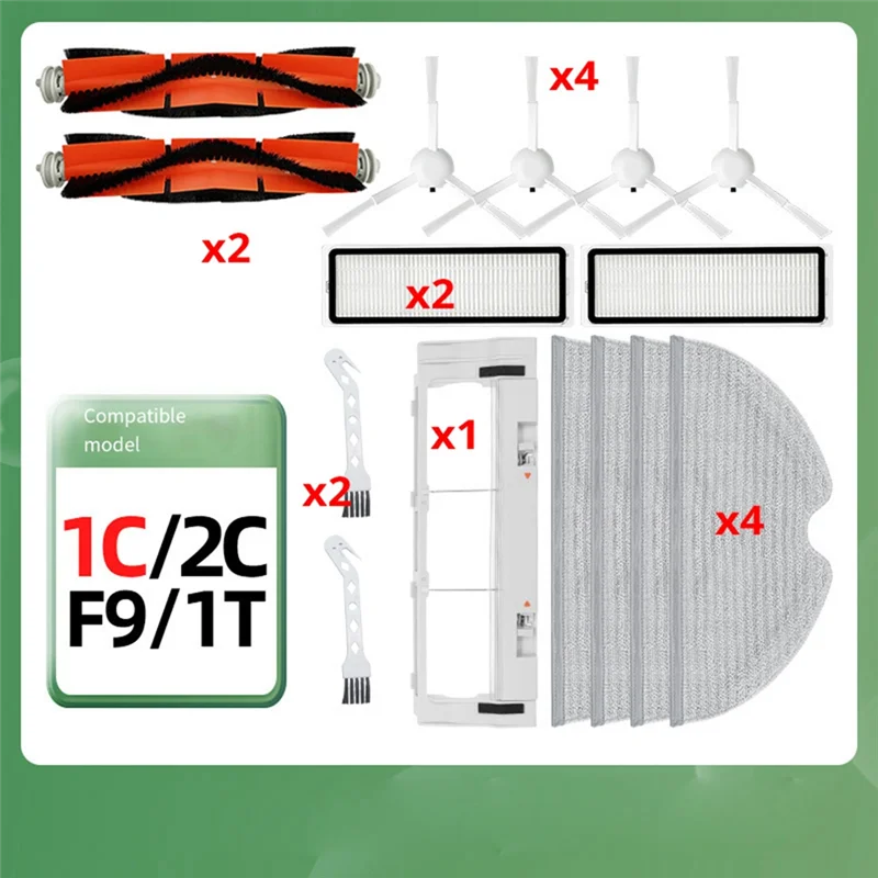 

TCF-For Xiaomi Mijia 1C Robot Sweeper F9/2C/1T Accessories Cloth Filter Main Side Brush Main Brush Cover Replacement Brush