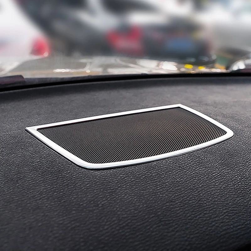 

For BMW X5 E70 X6 E71 2008-2014 Car Dashboard Speaker Stereo Panel Frame Carbon Fiber Color Decoration Trim Interior Accessories