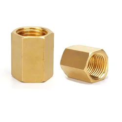 1PCS Brass Pipe Fitting Copper Hose Hex Coupling Coupler Fast Connetor Female Thread 1/8