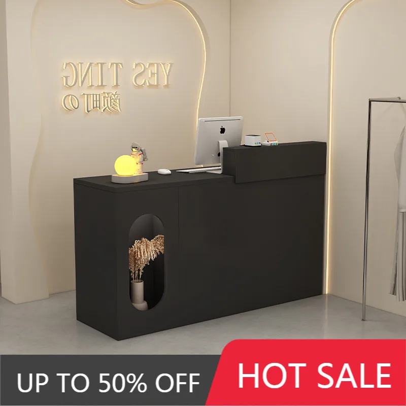 Modern Office Reception Desk Counter Decorations Aesthetic Italian Reception Desk Counter Beauty Salon Commercial Furniture