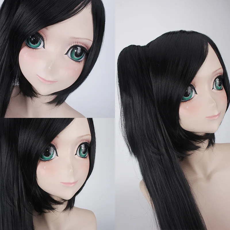 HAIRJOY  Synthetic Hair Black Green Pink Blonde Cosplay Wig Long  Straight   Ponytails