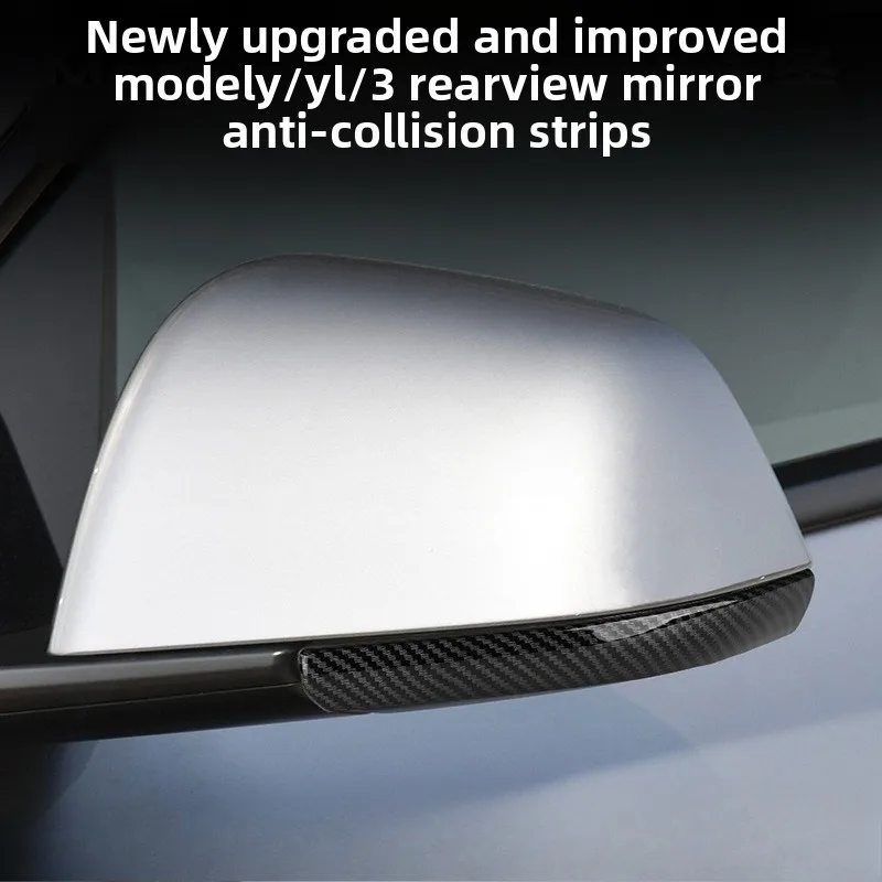 para-tesla-model-y-2025-e-model-3-highland-faixa-anticolisao-para-retrovisor-lateral-capa-de-protecao-da-borda-do-retrovisor-em-fibra-de-carbono