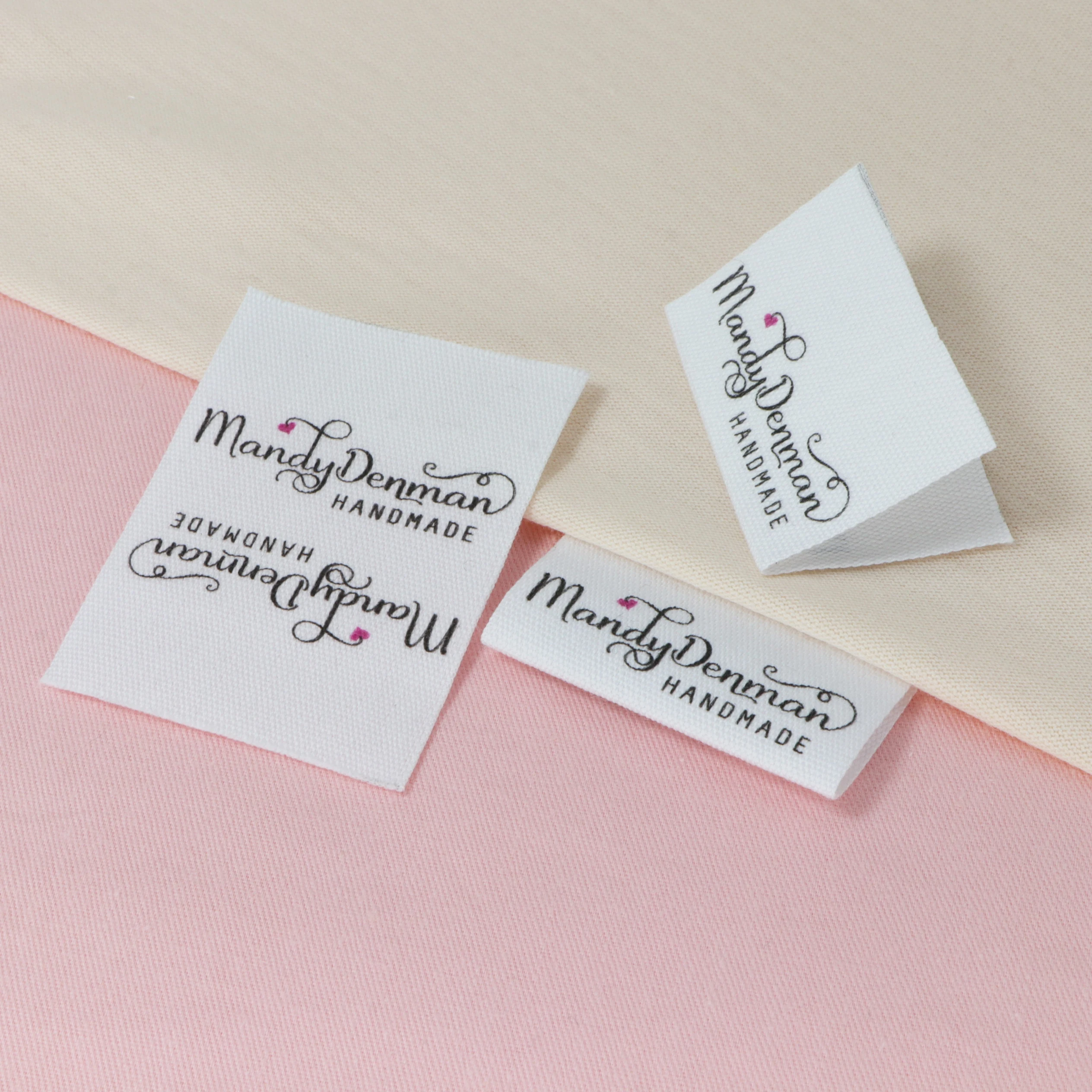 Custom Sewing labels / Brand labels, Custom Clothing Tags, Cotton Ribbon label,  Name label (FR117)