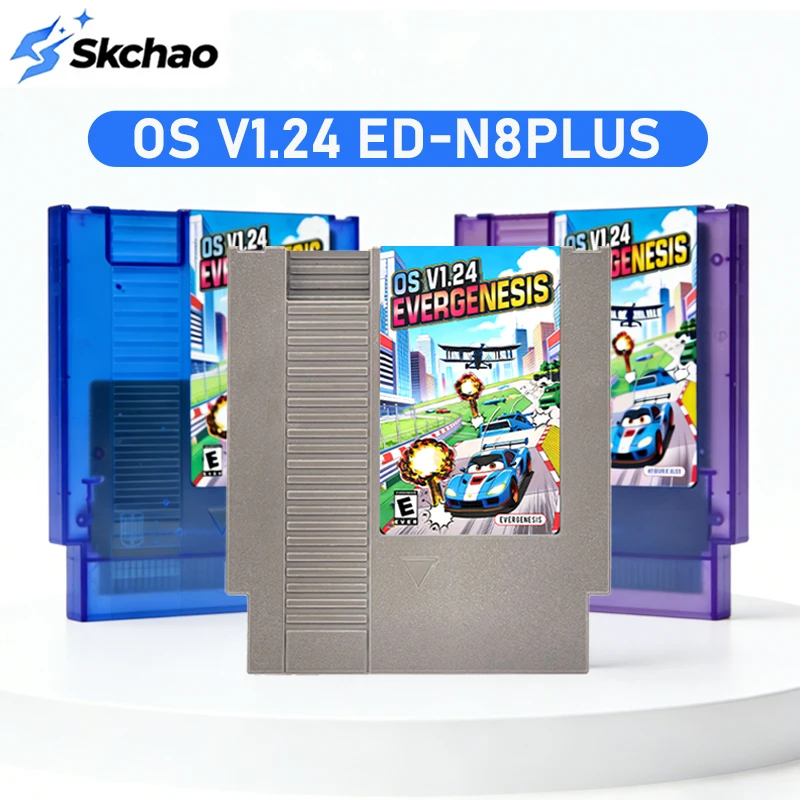 Cartucho Multijuego NES N8 Plus 2000 en 1, OS V1.24, Tarjeta de Juego Retro de 8 Bits para Consola de Videojuegos NES y FC Family Computer US