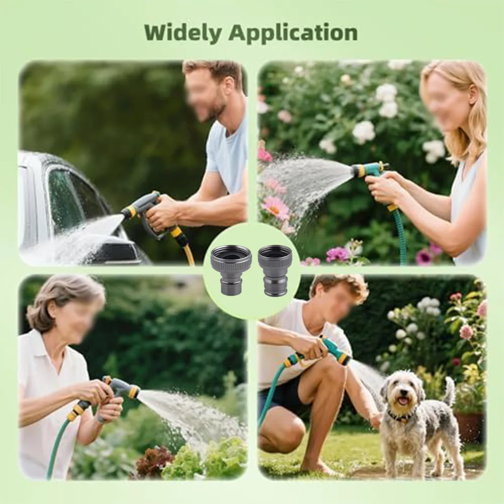 Garden Hose Quick Connect Adapter Splash Proof Spout Extension Thread For Outdoor Faucets Washing Machine Water Pipe Joint