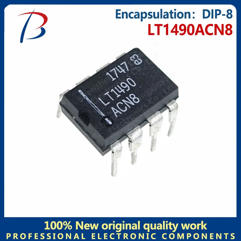 10PCS LT1490ACN8 Silkscreen LT1490 in-line DIP-8 micropower operational amplifier