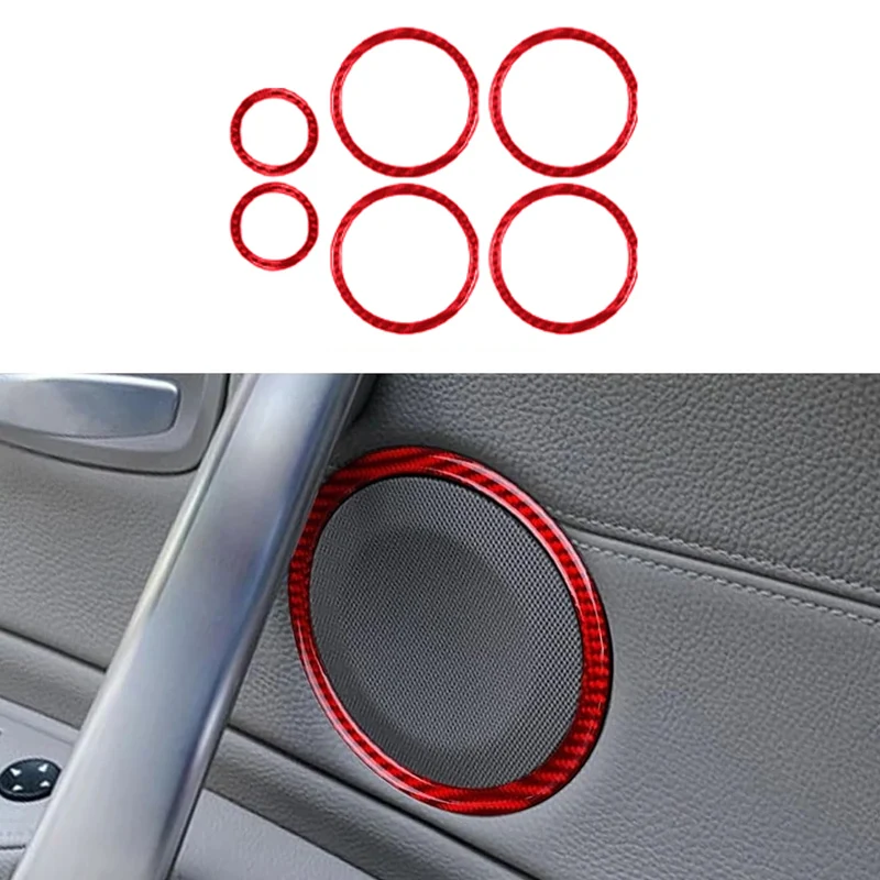 

Compatible with Sticker Carbon Fiber Door Speaker Ring Trim Cover Accessories For BMW 1 Series E81 E82 E87 E88 2008-2013