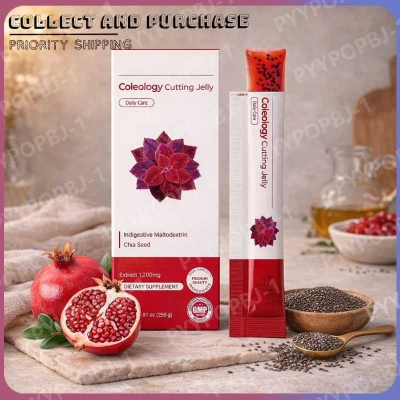 

Pomegranate Flavor Cutting Stick Jelly Plant-Based Snack Supports Boost Metabolism & Control Cravings 10 Sachets Per Box