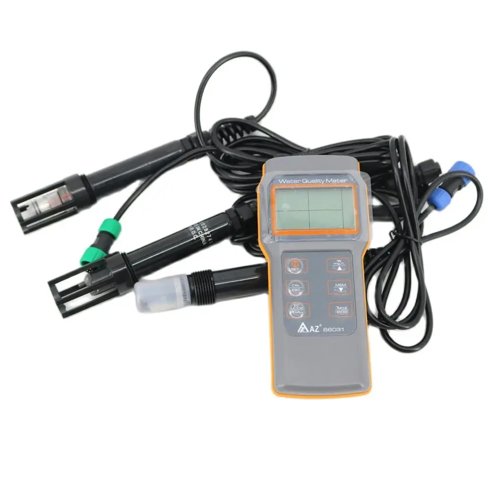 Upgrade Handheld AZ86031 Water Quality Meter PH Meter Oxygen Tester PH Conductivity Salinity Temperature Meter