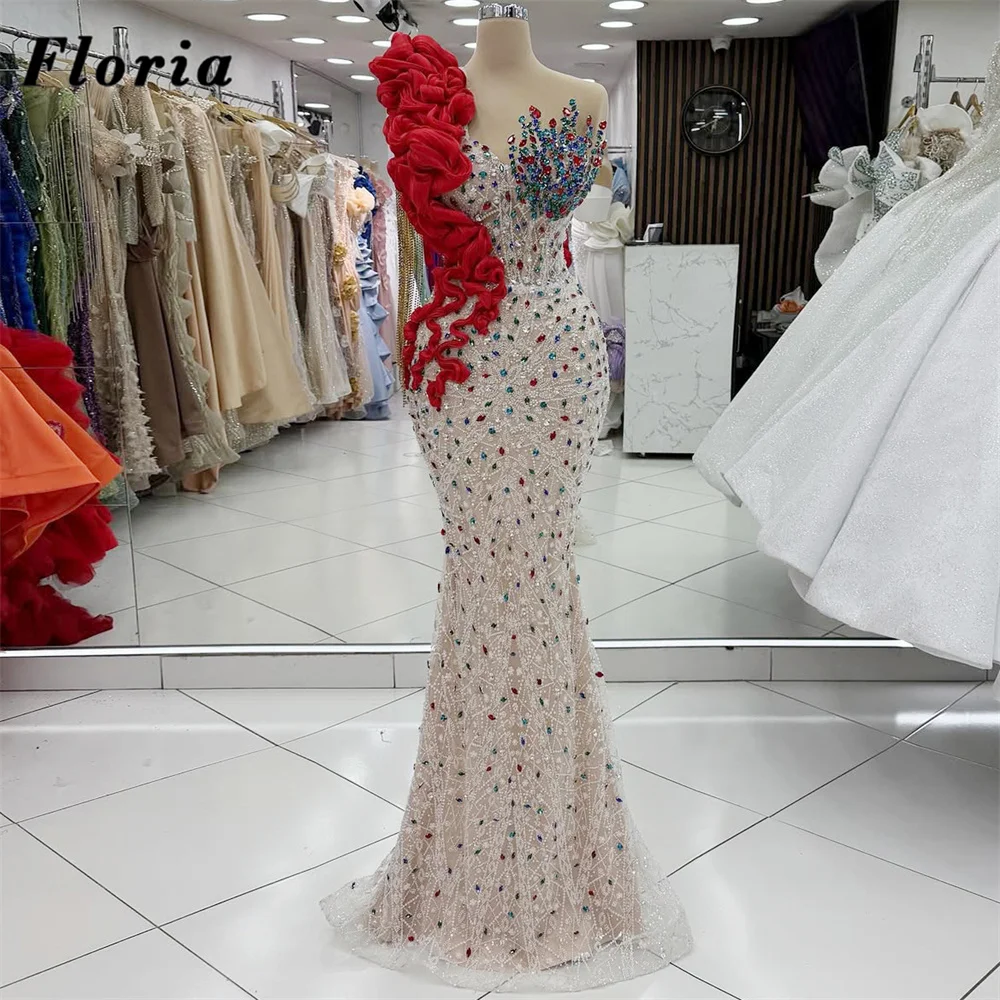 

Вечерние платья с бисером и кристаллами, элегантные платья-русалка для дня рождения, второго приема, свадебные платья на заказ, платья для выпускного вечера