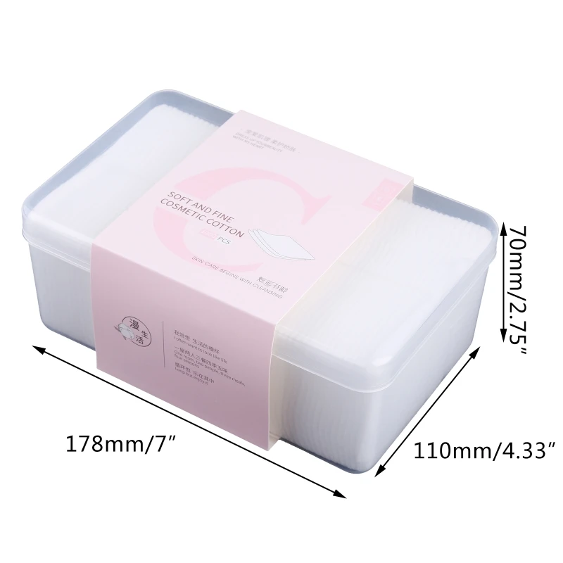 Tampon démaquillant 1000 pièces coton, tampon nettoyage fin doux pour le visage, cosmétique, vernis beauté, soins peau