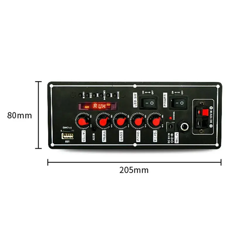 Exquisite-3X 7.4V Amplifier Board Square Dance 2X10W Speaker Amplifier Support Bluetooth AUX U-Disk 5-8Inch Speaker