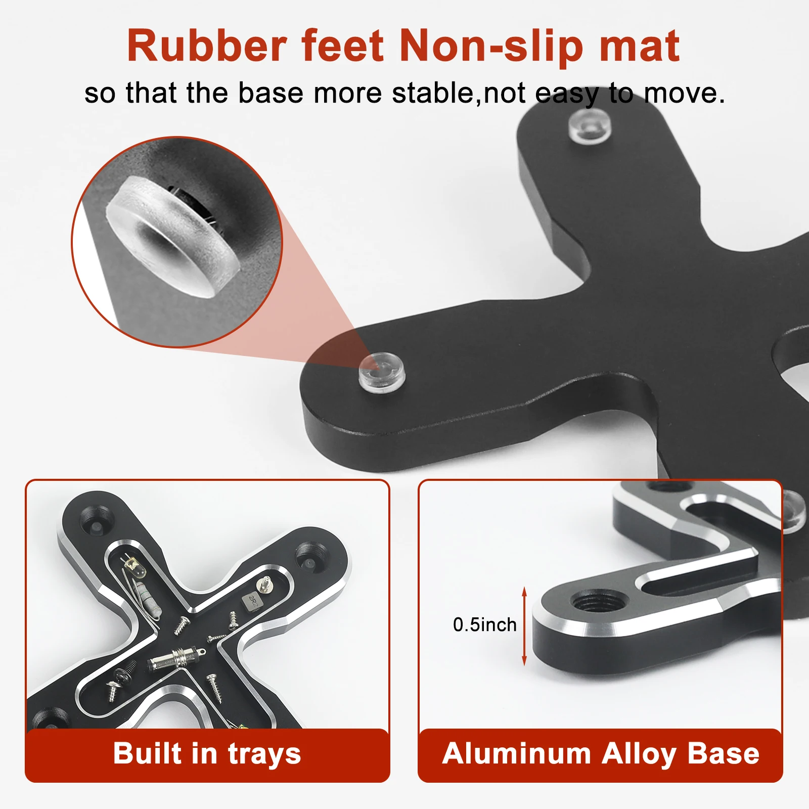 Toolour Helping Hands Soldering Tool Third Hands Solder Flexible Arms with 3X Magnifying Glass Clamping Base Welding PCB Holder