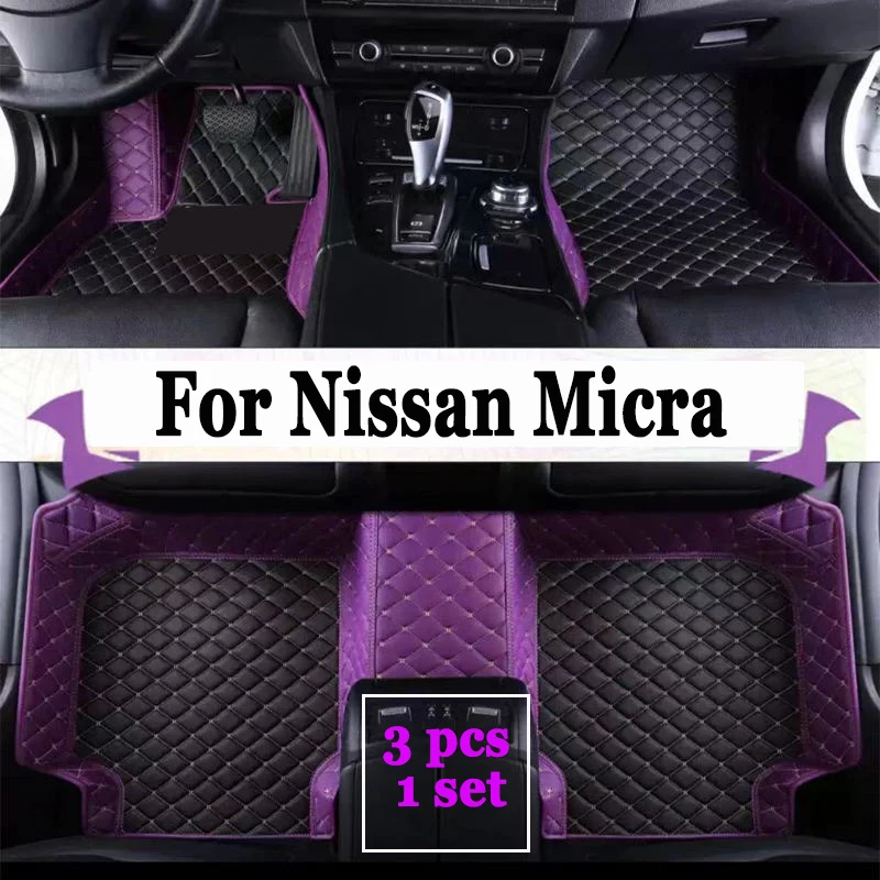 

Custom Car Floor Mats For Nissan Micra 2010-2023 Auto Carpets Foot Coche Accessorie