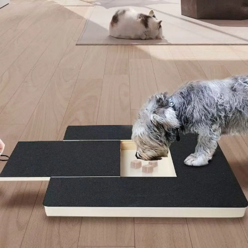 Dog Scratching Board With Snack Drawer Wooden Nail File Pet Grooming Tool For Gentle Claw Trimming Interactive Training