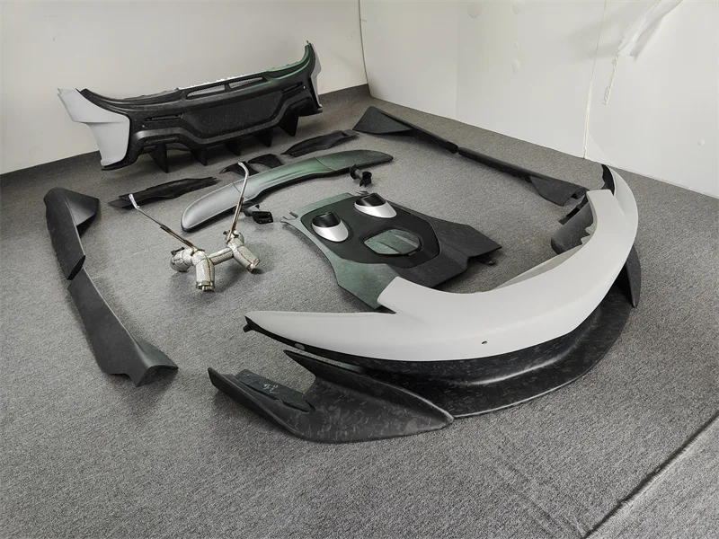 Upgrading the Mclaren 540C 570S Convertible to a 600LT Style Matte Forged Front and Rear Bumper Body Kit