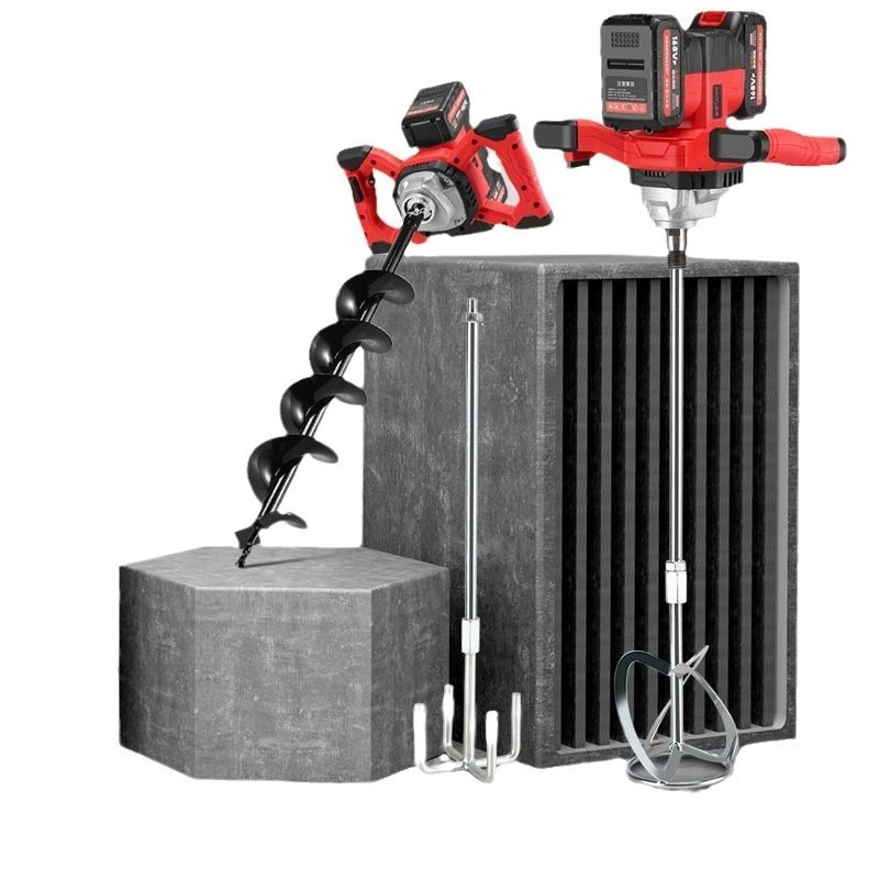 

Lithium battery, brushless, cement mixer, putty, charging, pit drilling machine,winter fishing ice drilling machine