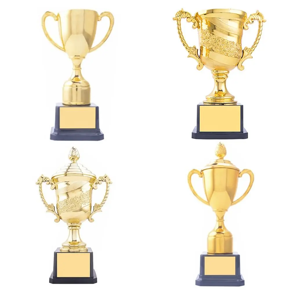 New Gold Gold Trophy Awards Rose Magnolia Prize Cup School Rewarding Supply Plastic Award Cup School Competition