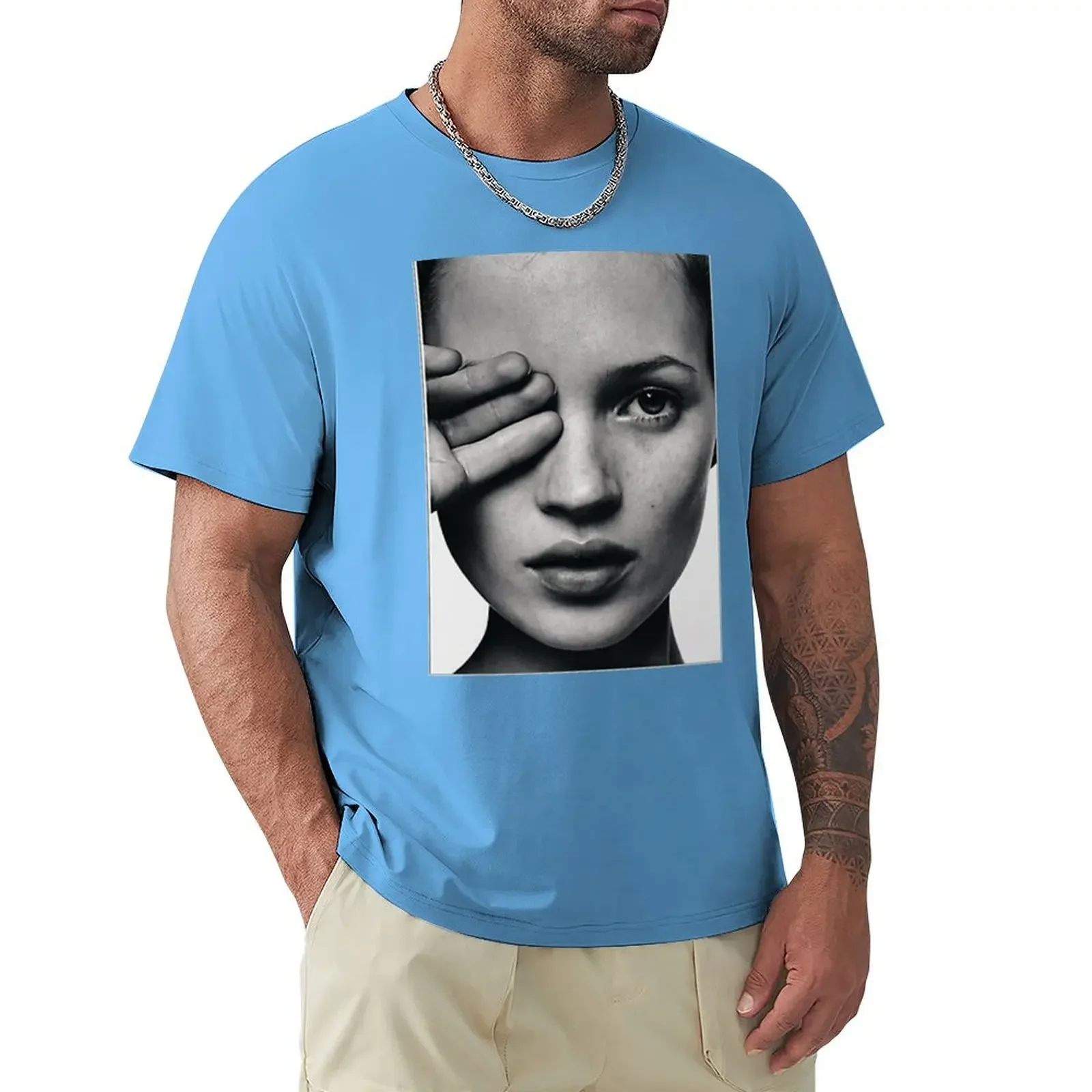 Kate fashion Moss T-Shirt customizeds men tall t shirts mens designer clothes new in tops & tees Short Sleeve Round Collar 2024