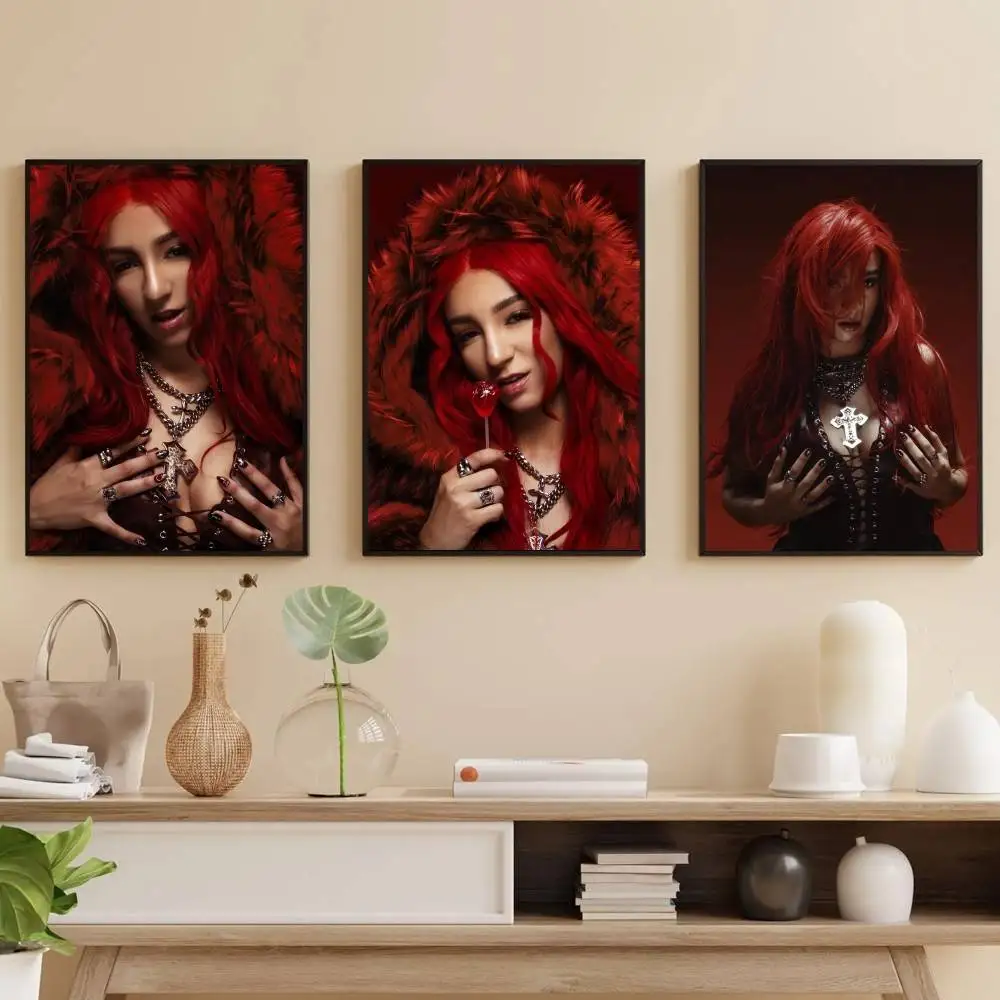 

D-De La R-Rose Poster Self-adhesive Art Waterproof Paper Sticker Coffee House Bar Room