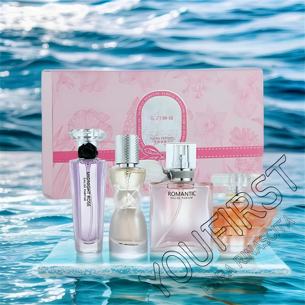 Coffret cadeau de luxe pour femme, parfum de marque, parfum durable, nouilles, vaporisateur de parfum floral original, 105ml, ensemble de 4 pièces