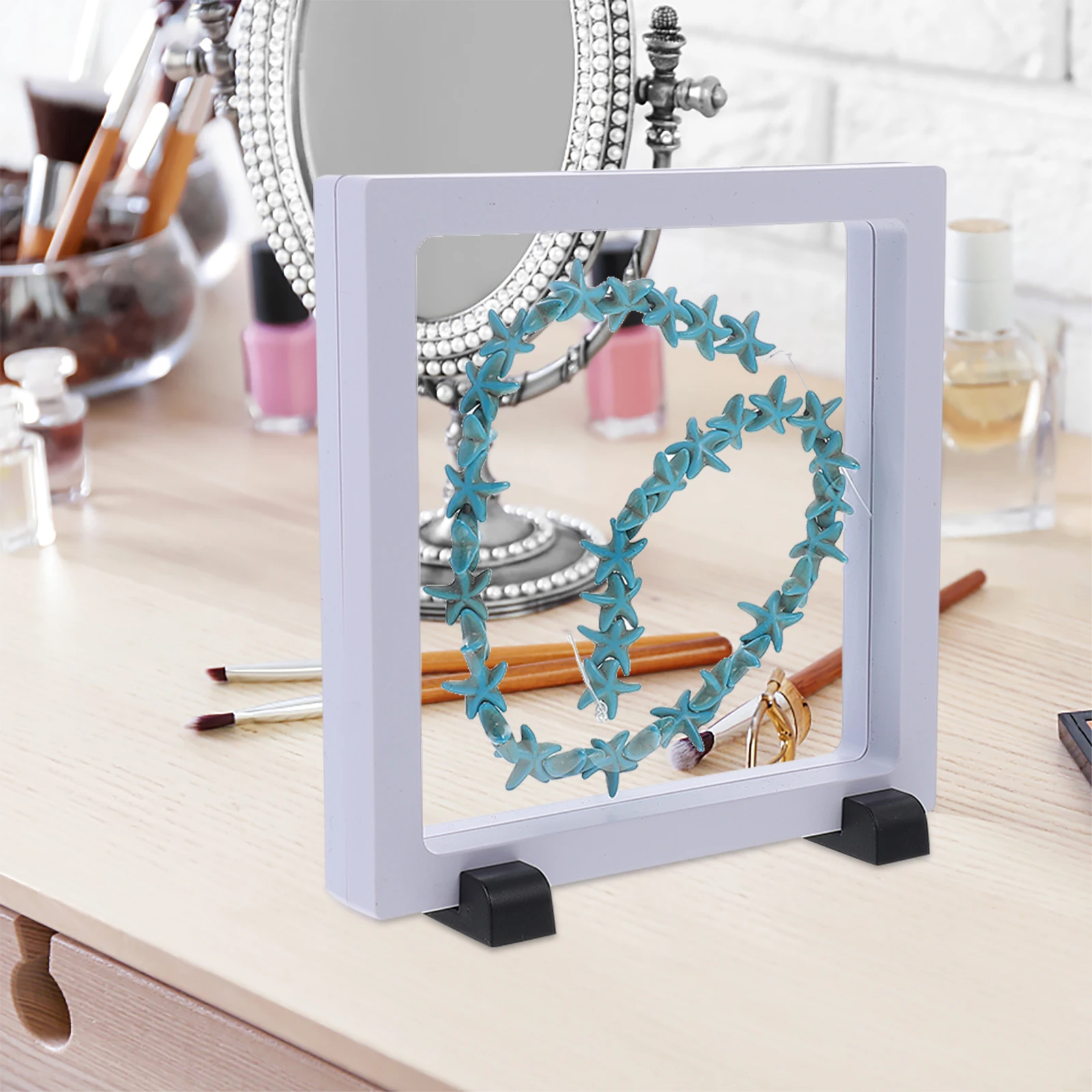 

3 Sets Transparent Suspended Boxes Ring Display St Bracelet Storage Rack Jewelry ganizer High Quality ABS PE Materials Moisture