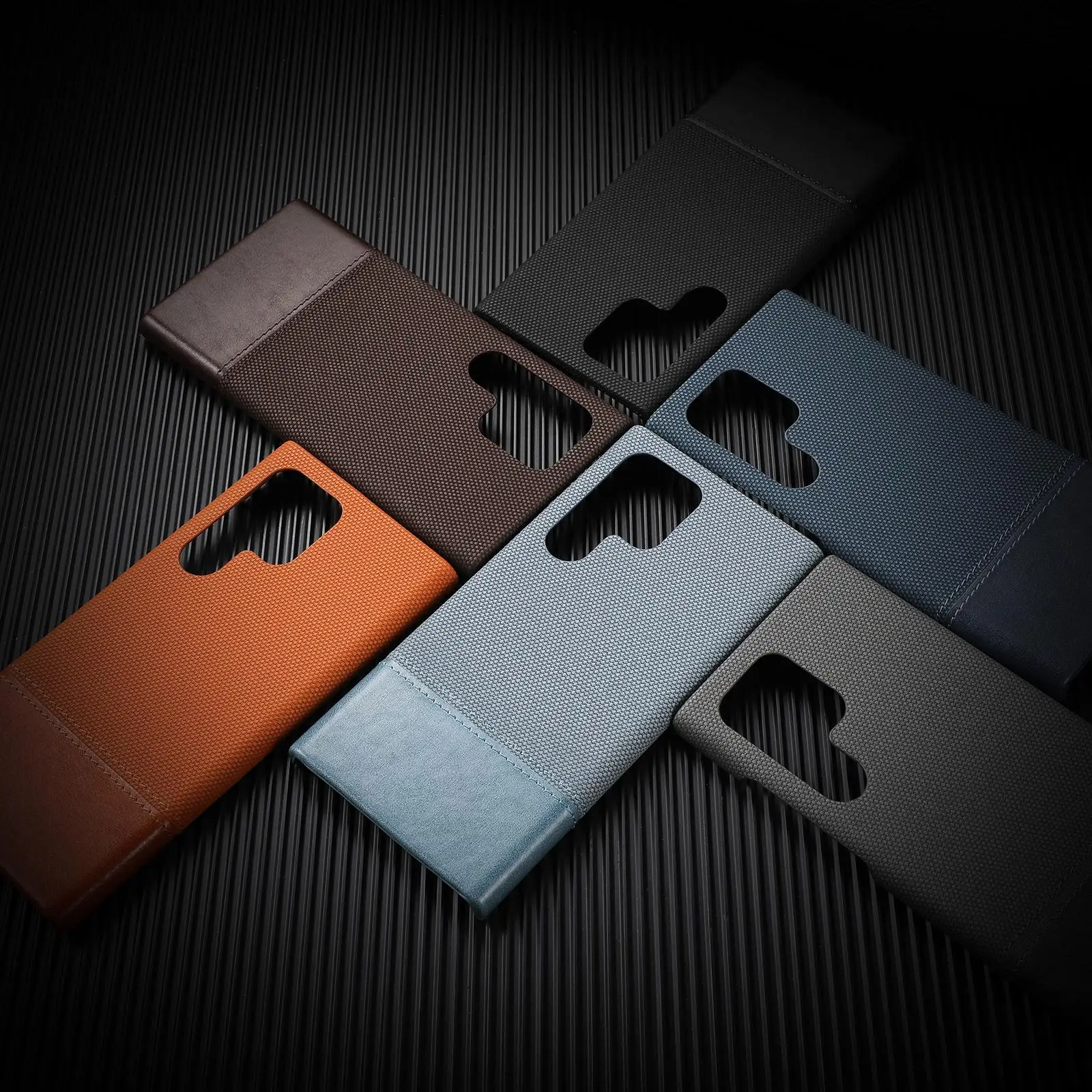 Case For Samsung Galaxy S23 S24 S25 Ultra Magsafe Personalised Nylon Fabric Stitched Leather Magnetic Frameless Shockproof Cover