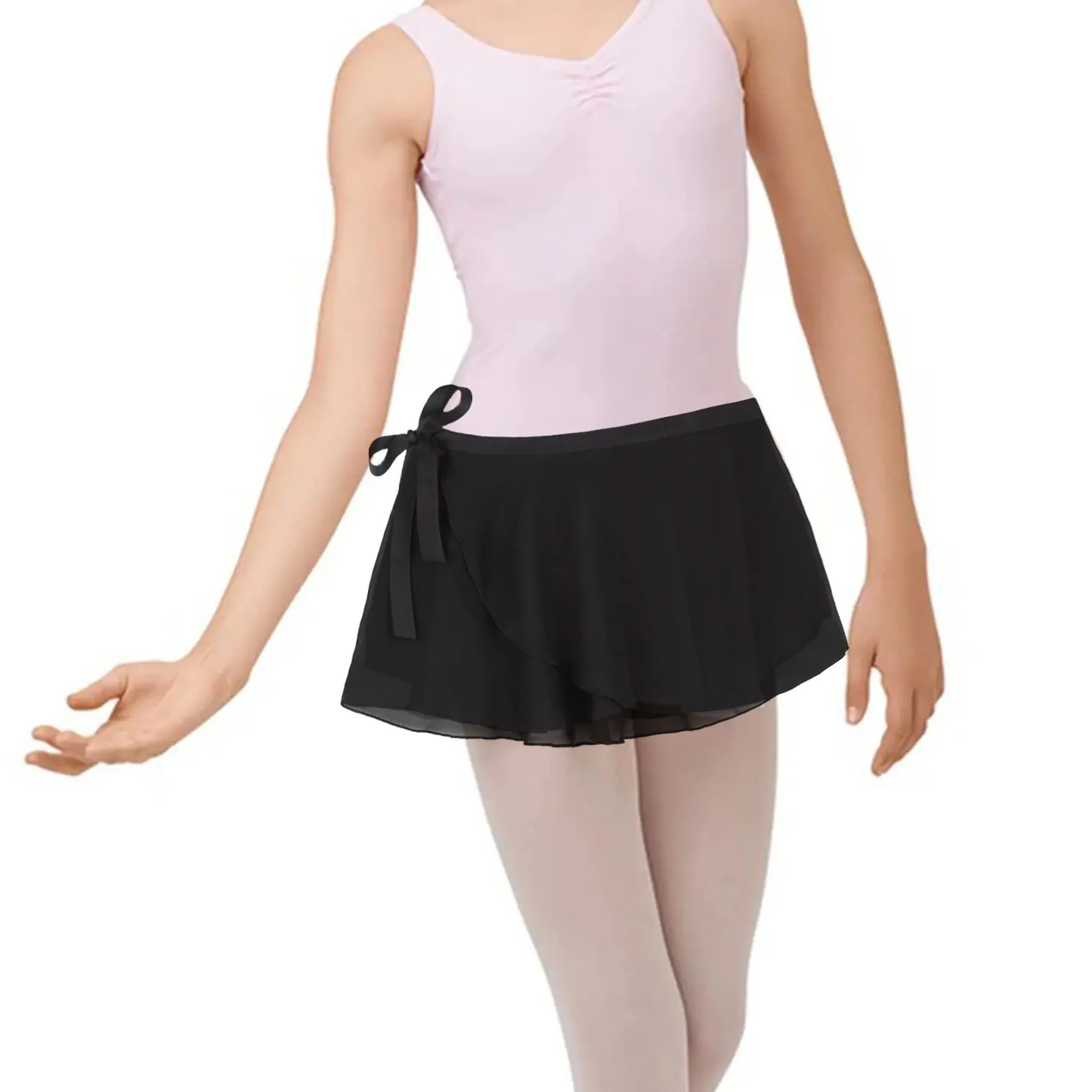 Factory stock children's women's dance sports ordinary stage clothing, solid color recommended, chiffon ballet half skirt